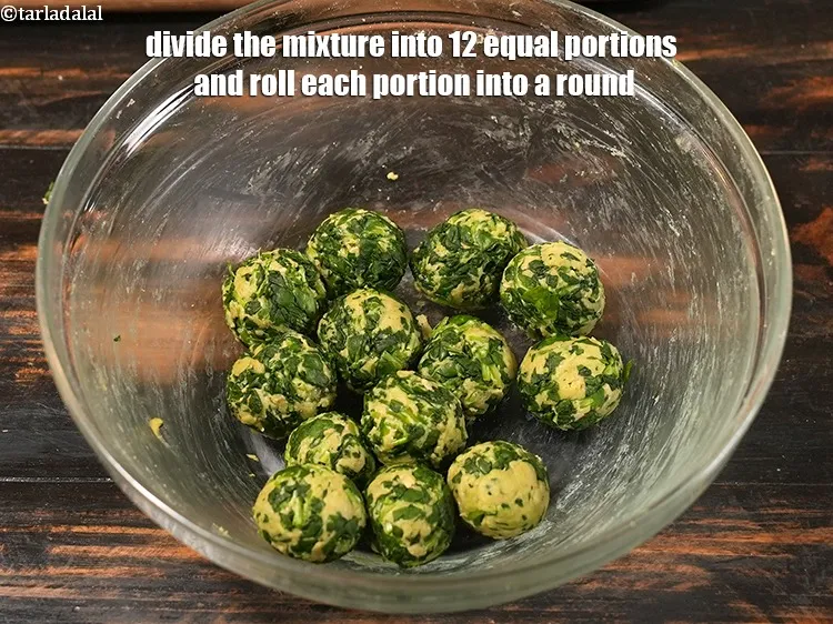 Step 19 – <p>Divide the mixture into 12 equal portions and roll each portion into a round.</p>