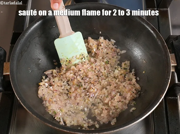 Step 28 – <p>Sauté on a medium flame for 2 to 3 minutes, while stirring occasionally.&nbsp;</p>