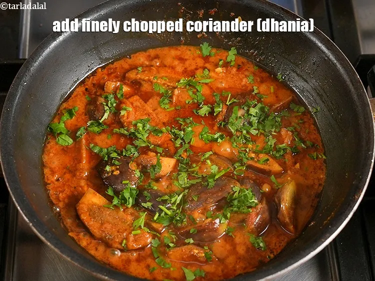 Step 38 – <p>Add&nbsp;2 tbsp&nbsp;finely&nbsp;<a href="https://www.tarladalal.com/glossary-chopped-coriander-783i">chopped coriander (dhania)</a>.</p>