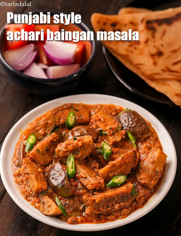 Step 39 – <p>Serve&nbsp;<strong>achari baingan recipe | Punjabi style achari baingan masala | achari baingan sabzi |</strong> hot …
