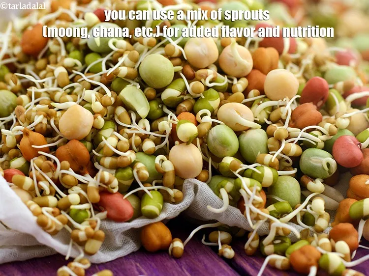 Step 36 – <p>You can use a mix of sprouts (moong, chana, etc.) for added flavor and nutrition.</p>