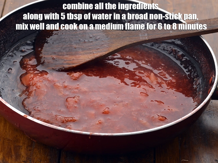 Step 1 – <p><span style="background-color:rgb(255,255,255);color:rgb(0,0,0);">Combine all the ingredients along with 5 tbsp of water in a broad non-stick …
