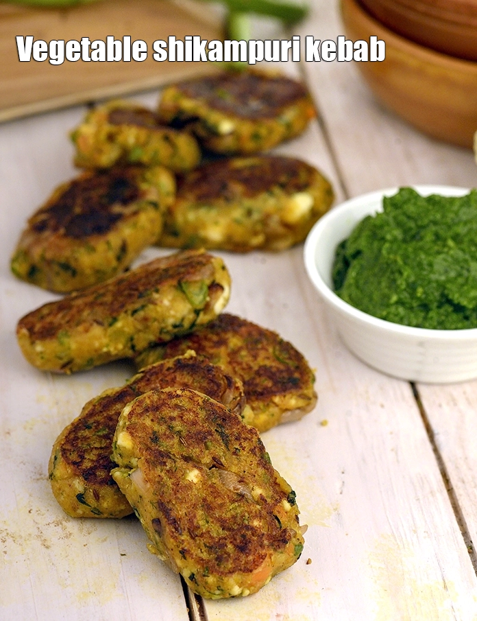 Step 14 – <p><span style="background-color:rgb(255,255,255);color:rgb(0,0,0);">Serve <strong>Vegetable Shikampuri Kebab</strong> immediately.</span></p>