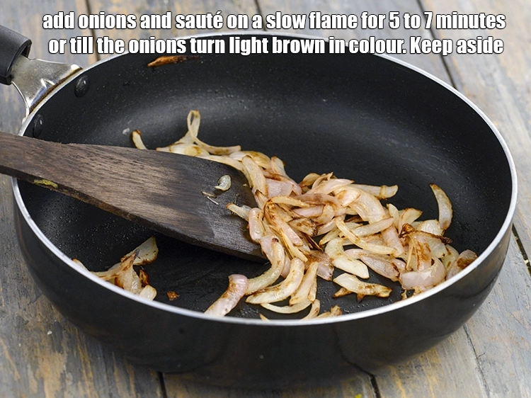 Step 2 – <p><span style="background-color:rgb(255,255,255);color:rgb(0,0,0);">Add the 1/2 cup thinly </span><a href="https://www.tarladalal.com/glossary-onions-pyaz-pyaaz-kanda-548i#ing_2342"><u>sliced onions</u></a><span style="background-color:rgb(255,255,255);color:rgb(0,0,0);"> and sauté on a slow …