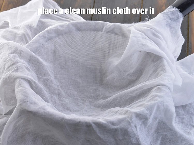 Step 3 – <p>Place a clean muslin cloth over it. You can either use muslin cloth or a …