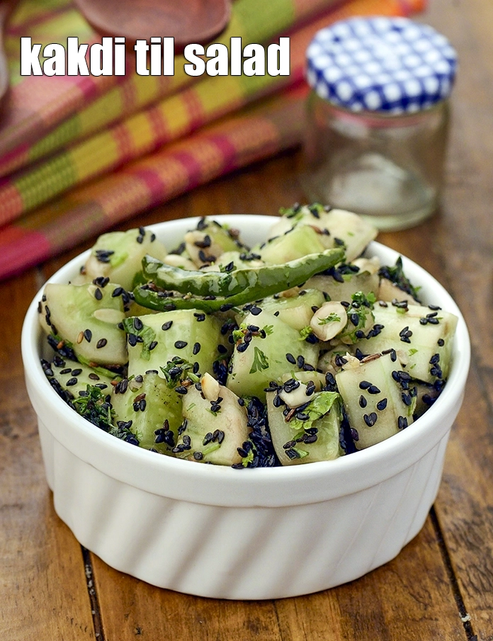 Step 7 – <p><span style="background-color:rgb(255,255,255);color:rgb(0,0,0);">Serve </span><strong>Cucumber and Sesame Seeds Salad recipe, Kakdi Til Salad, healthy Indian Cucumber Sesame …
