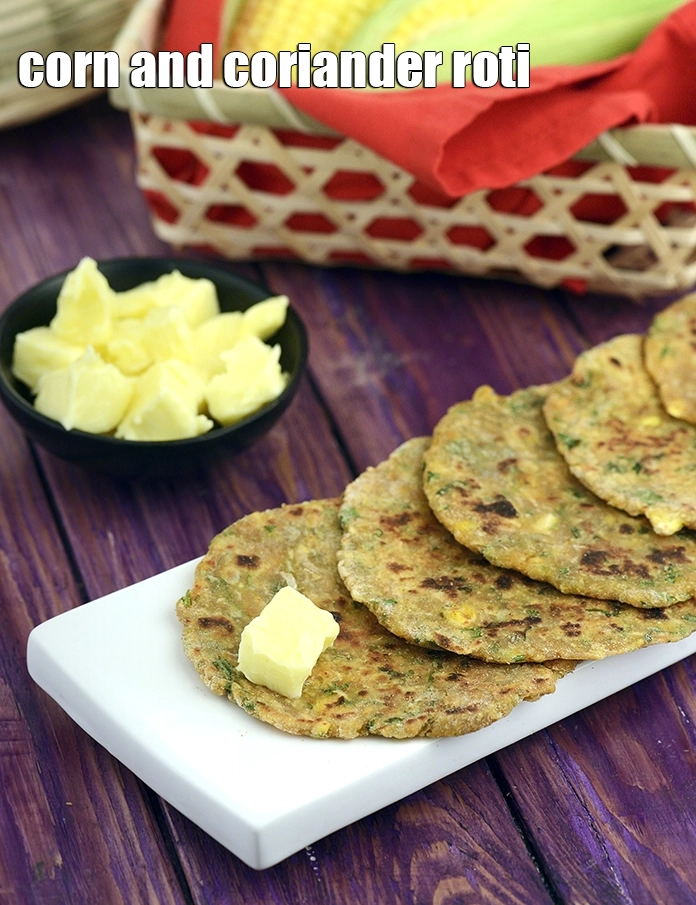 Step 9 – <p><span style="background-color:rgb(255,255,255);color:rgb(0,0,0);">Serve <strong>Dhaniye Aur Makai ki Roti recipe, Corn and Coriander Roti, Sweet Corn Makai …