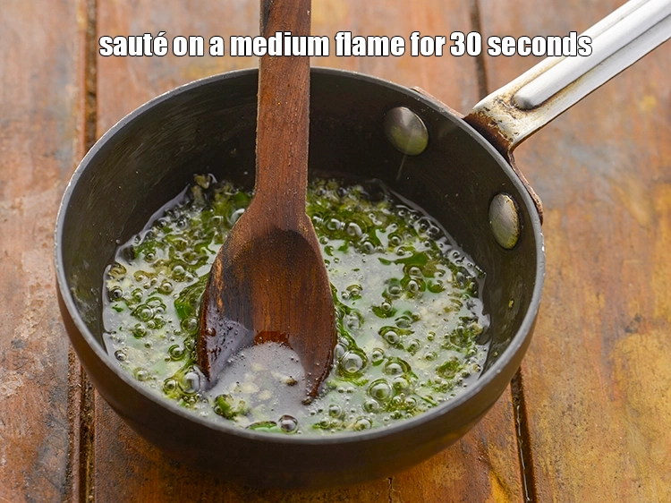 Step 24 – <p>Sauté on a medium flame for 30 seconds.</p>