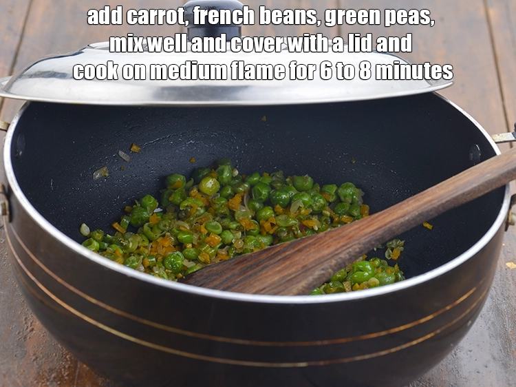 Step 2 – <p><span style="background-color:rgb(255,255,255);color:rgb(0,0,0);">Add the 1/4 cup finely </span><a href="https://www.tarladalal.com/glossary-carrot-gajar-gajjar-253i#ing_2376"><u>chopped carrot</u></a><span style="background-color:rgb(255,255,255);color:rgb(0,0,0);">, 1/4 cup finely </span><a href="https://www.tarladalal.com/glossary-French-beans-fansi-196i#ing_2375"><u>chopped …