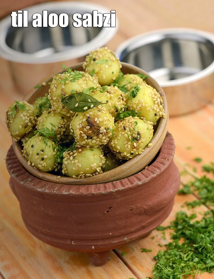 Step 8 – <p><span style="background-color:rgb(255,255,255);color:rgb(0,0,0);">Serve </span><strong>Tilwale Aloo recipe | Til Aloo Sabzi | Sesame Baby Potatoes </strong><span style="background-color:rgb(255,255,255);color:rgb(0,0,0);">hot …