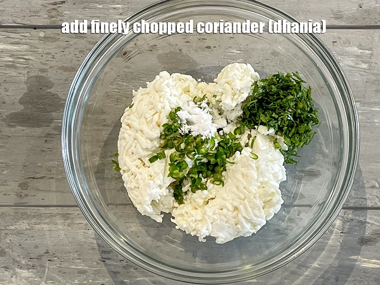 Step 6 – <p>Add <span style="background-color:rgb(255,255,255);color:rgb(0,0,0);">2 tsp finely </span><a href="https://www.tarladalal.com/glossary-coriander-dhania-kothmir-369i#ing_2365"><u>chopped coriander (dhania)</u></a>. Coriander is optional as some people …