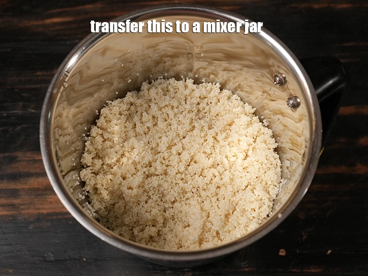 Step 6 – <p><span style="background-color:rgb(255,255,255);color:rgb(0,0,0);">Transfer this to a mixer jar.</span></p>