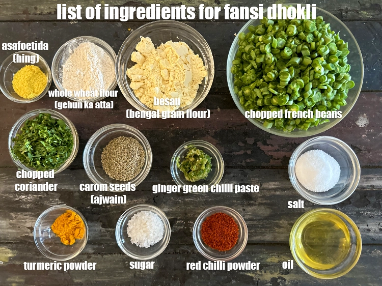 Step 2 – <p><strong>what is fansi dhokli made of ? </strong><i><u>See below image of list of ingredients for&nbsp;fansi …