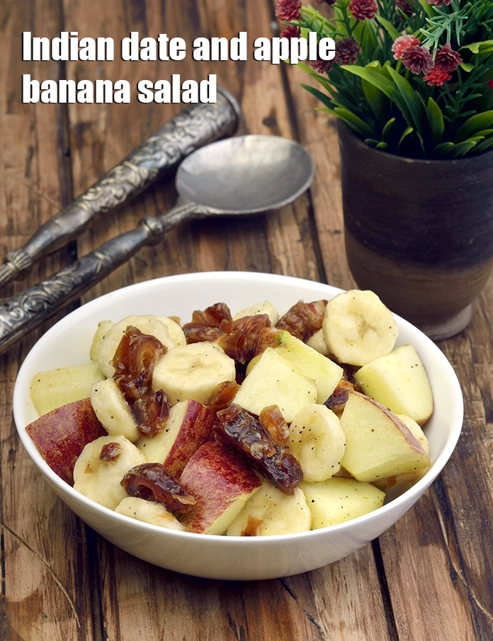 Step 2 – <p>Serve <strong>Apple, Banana and Date Salad recipe | Indian Date and Apple Banana Salad </strong>immediately.</p>