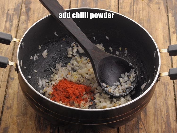 Step 25 – <p><span style="background-color:rgb(255,255,255);color:rgb(0,0,0);">Add 1 tsp </span><a href="https://www.tarladalal.com/glossary-chilli-powder-red-chilli-powder-339i"><u>chilli powder</u></a><span style="background-color:rgb(255,255,255);color:rgb(0,0,0);">. The quantity can be adjusted as per …