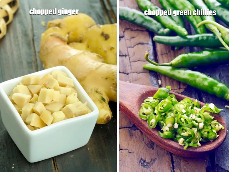 Step 22 – <p>Ginger-green chilli paste can be replaced with finely chopped ginger and green chillies.</p>