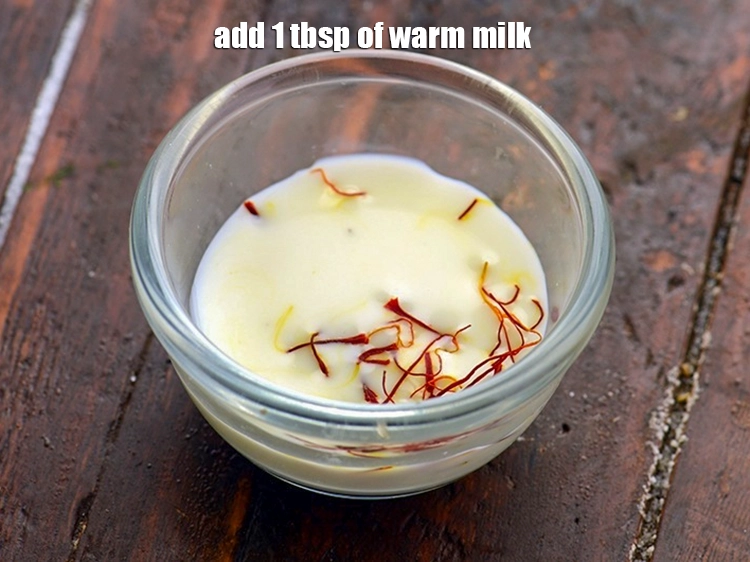 Step 6 – <p><span style="background-color:rgb(255,255,255);color:rgb(0,0,0);">Add 1 tbsp&nbsp;warm&nbsp;</span><a href="https://www.tarladalal.com/glossary-milk-514i"><u>milk</u></a><span style="background-color:rgb(255,255,255);color:rgb(0,0,0);">. This helps to extract the perfect colour from the …