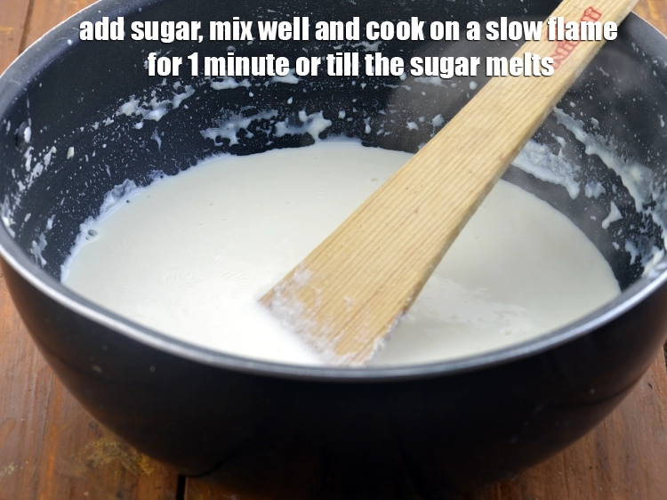 Step 3 – <p><span style="background-color:rgb(255,255,255);color:rgb(0,0,0);">Add the 6 tbsp </span><a href="https://www.tarladalal.com/glossary-sugar-chini-shakkar-278i"><u>sugar</u></a><span style="background-color:rgb(255,255,255);color:rgb(0,0,0);">, mix well and cook on a slow …