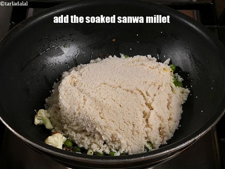 Step 20 – <p>Add the soaked sanwa millet.</p>