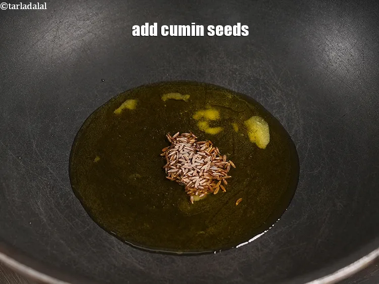 Step 8 – <p>Add ½ tsp <a href="https://www.tarladalal.com/glossary-cumin-seeds-jeera-zeera-381i">cumin seeds (jeera)</a>.</p>