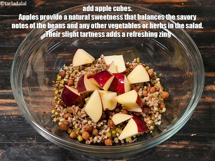 Step 9 – <p>Add ½ cup <a href="https://www.tarladalal.com/glossary-apple-cubes-57i">apple cubes</a> (peeled). Apples provide a natural sweetness that balances the …