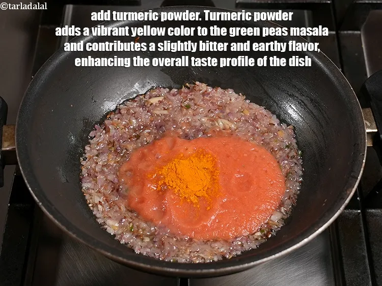 Step 17 – <p>Add ½ tsp <a href="https://www.tarladalal.com/glossary-turmeric-powder-haldi-645i">turmeric powder (haldi)</a>. Turmeric powder adds a vibrant yellow color to …