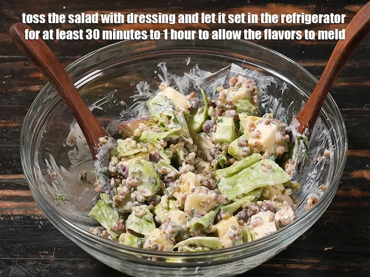 Step 20 – <p>Toss the salad with dressing and let it set in the refrigerator for at least …