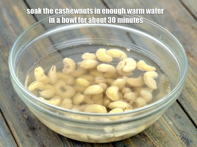 Step 1 – <p><span style="background-color:rgb(255,255,255);color:rgb(0,0,0);">Soak the 1 cup </span><a href="https://www.tarladalal.com/glossary-cashew-nuts-kaju-840i"><u>cashew nuts (kaju)</u></a><span style="background-color:rgb(255,255,255);color:rgb(0,0,0);"> in enough warm water in …