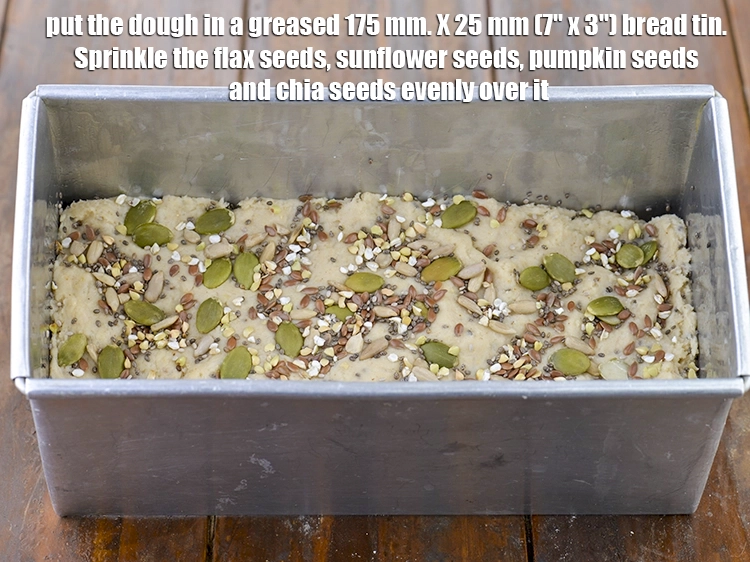 Step 4 – <p><span style="background-color:rgb(255,255,255);color:rgb(0,0,0);">Put the dough in a greased 175 mm. X 25 mm (7" x 3") …