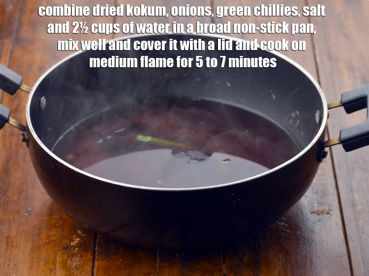 Step 1 – <p><span style="background-color:rgb(255,255,255);color:rgb(0,0,0);">Combine 6 dried </span><a href="https://www.tarladalal.com/glossary-kokum-dried-kokum-dry-kokum-352i"><u>kokum</u></a><span style="background-color:rgb(255,255,255);color:rgb(0,0,0);">, 1/4 cup finely </span><a href="https://www.tarladalal.com/glossary-onions-pyaz-pyaaz-kanda-548i#ing_2327"><u>chopped onion</u></a><span style="background-color:rgb(255,255,255);color:rgb(0,0,0);">, 2 …