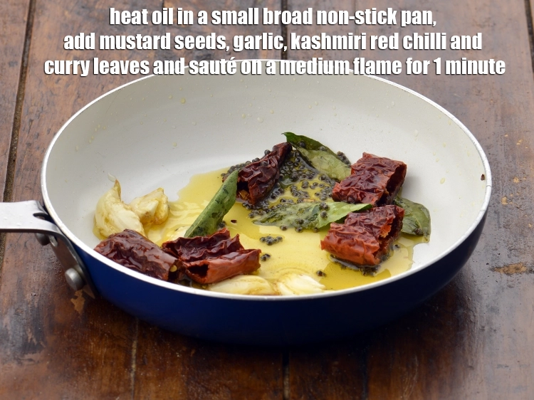 Step 2 – <p><span style="background-color:rgb(255,255,255);color:rgb(0,0,0);">Heat the 1 tbsp </span><a href="https://www.tarladalal.com/glossary-oil-671i"><u>oil</u></a><span style="background-color:rgb(255,255,255);color:rgb(0,0,0);"> in a small broad non-stick pan, add …
