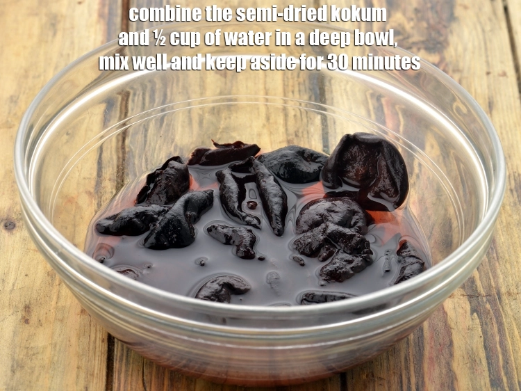 Step 3 – <p><span style="background-color:rgb(255,255,255);color:rgb(0,0,0);">Combine the 1/2 cup </span><a href="https://www.tarladalal.com/glossary-kokum-dried-kokum-dry-kokum-352i#ing_3359"><u>semi dried kokum</u></a><span style="background-color:rgb(255,255,255);color:rgb(0,0,0);"> and <strong>½ cup of water</strong> …