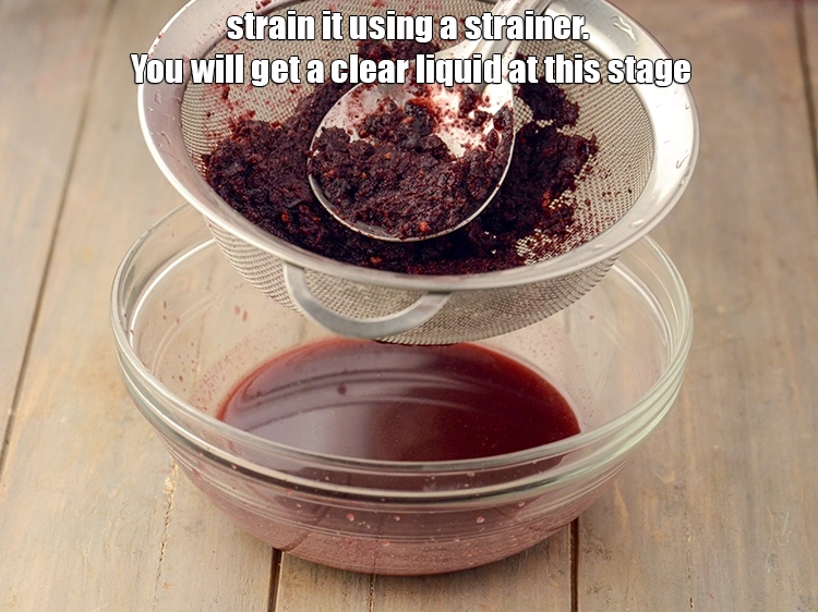 Step 14 – <p>Strain it using a strainer. You will get a clear liquid at this stage.&nbsp;</p>