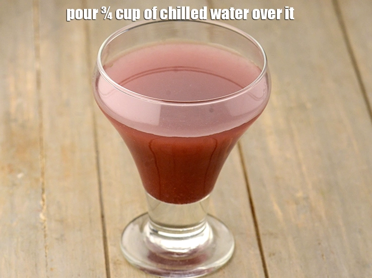 Step 19 – <p>Pour ¾ cup of chilled water over it.&nbsp;</p>