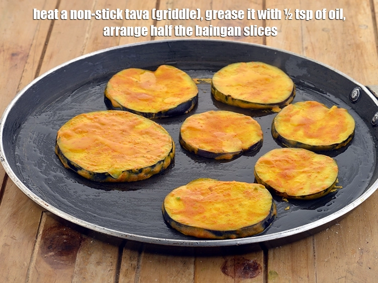 Step 7 – <p><span style="background-color:rgb(255,255,255);color:rgb(0,0,0);">Heat a non-stick tava (griddle), grease it with ½ tsp of </span><a href="https://www.tarladalal.com/glossary-mustard-oil-942i"><u>mustard (rai …