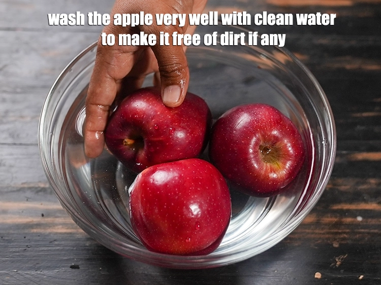 Step 23 – <p>Wash the apple very well with clean water to make it free of dirt if …