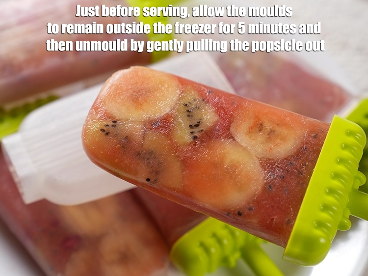 Step 13 – <p><span style="background-color:rgb(255,255,255);color:rgb(0,0,0);">Just before serving, allow the moulds to remain outside the freezer for 5 minutes …