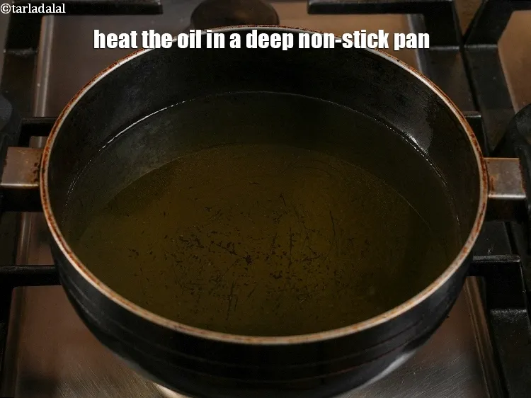 Step 39 – <p>Heat the oil in a deep non-stick pan.</p>