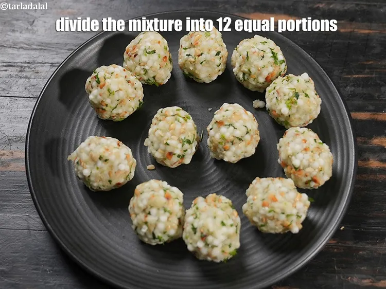 Step 34 – <html><head><meta charset="UTF-8"> </head><body><p>Divide the mixture into 12 equal portions.</p></body></html>