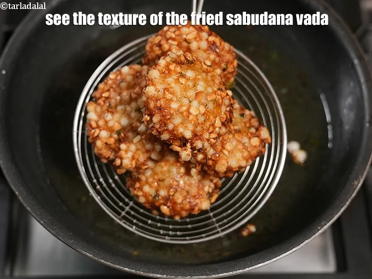 Step 40 – <p>See the texture of the fried <strong>sabudana vada | Maharashtrian sabudana vada | sabudana vada …