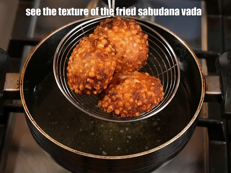 Step 37 – <p>See the texture of the fried&nbsp;<strong>upvas sabudana vada recipe | Maharashtrian style sabudana vada | …