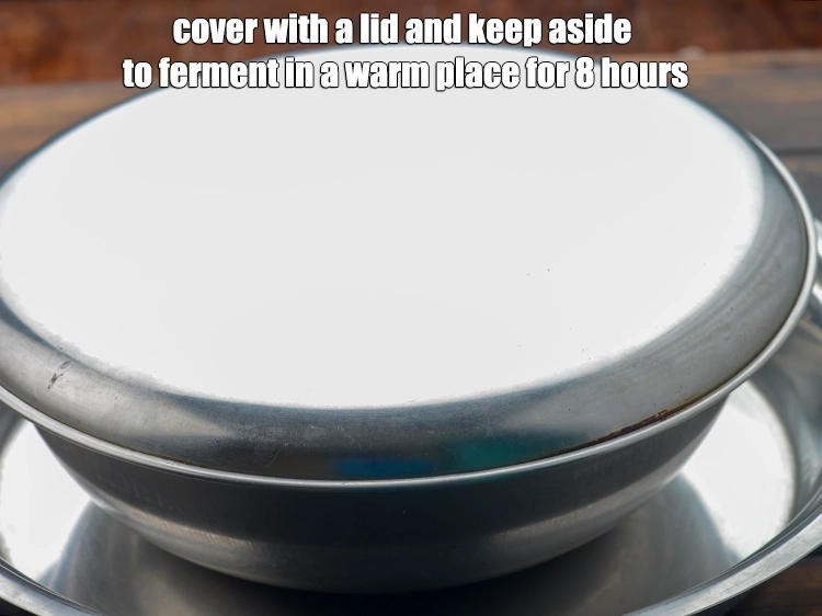 Step 13 – <p><span style="background-color:rgb(255,255,255);color:rgb(0,0,0);">Cover with a lid and keep aside to ferment in a warm place for …