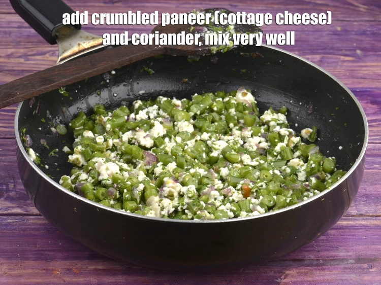 Step 4 – <p><span style="background-color:rgb(255,255,255);color:rgb(0,0,0);">Switch off the flame, add the 1/2 cup </span><a href="https://www.tarladalal.com/glossary-paneer-cottage-cheese-chenna-985i#ing_3093"><u>crumbled paneer (cottage cheese)</u></a><span style="background-color:rgb(255,255,255);color:rgb(0,0,0);"> …