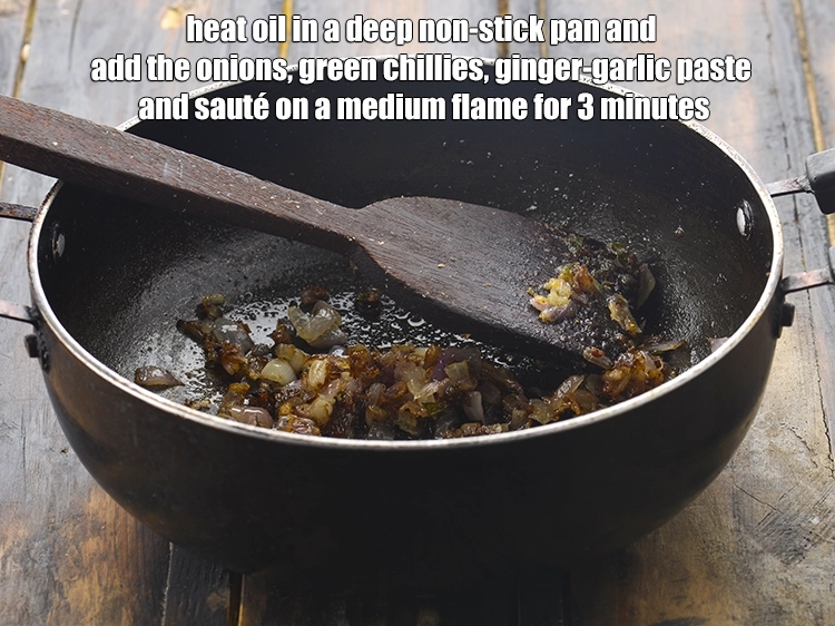 Step 6 – <p><span style="background-color:rgb(255,255,255);color:rgb(0,0,0);">Heat the 1 tbsp </span><a href="https://www.tarladalal.com/glossary-oil-671i"><u>oil</u></a><span style="background-color:rgb(255,255,255);color:rgb(0,0,0);"> in a deep non-stick pan and add …
