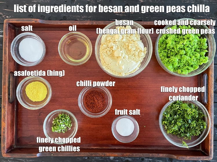 Step 2 – <html><head></head><body><p><strong>what is besan and green pea chilla made of ?</strong> is made from&nbsp;1 cup&nbsp;besan (bengal …