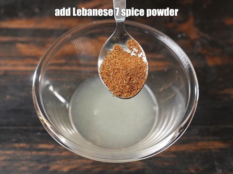 Step 4 – <p>Add <span style="background-color:rgb(255,255,255);color:rgb(0,0,0);">1/2 tsp</span><a href="https://www.tarladalal.com/lebanese-7-spice-powder-22572r"><u> </u><span style="background-color:rgb(255,255,255);"><u>Lebanese 7 spice powder</u></span></a>.</p>