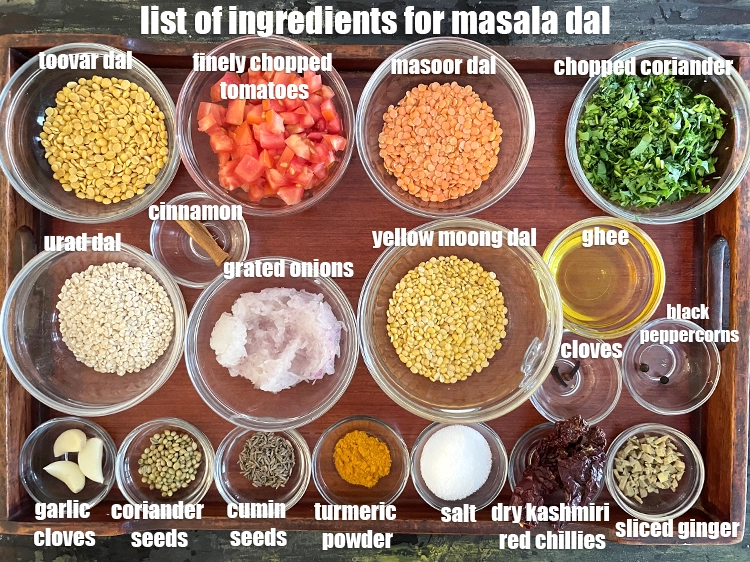 Step 2 – <p><strong>what is &nbsp;masala dal made of ? </strong><i><u>See below image of list of ingredients for …