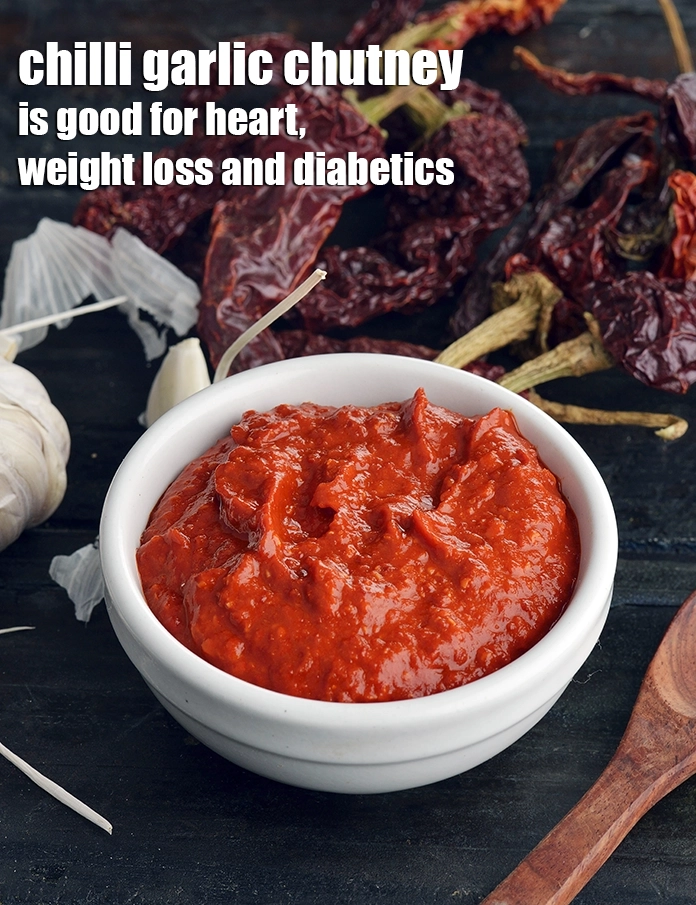Step 16 – <p><strong>Chilli garlic chutney is good for heart</strong>, weight loss and diabetics. Garlic does&nbsp;<a href="https://www.tarladalal.com/recipes-for-Low-Cholesterol--380">lower cholesterol</a>&nbsp;&nbsp;and …