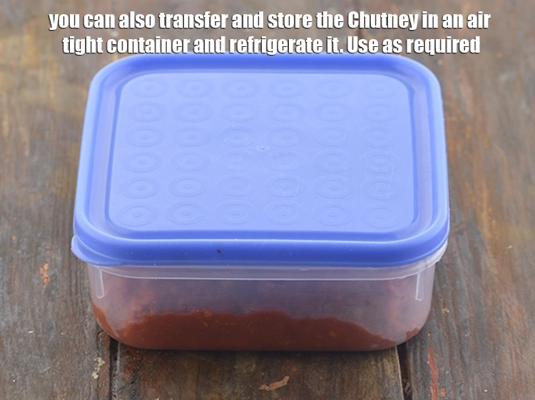 Step 18 – <p><span style="background-color:rgb(255,255,255);color:rgb(0,0,0);">You can also transfer and store the </span><strong>Chilli Garlic Chutney (Red Garlic Chutney)</strong><span style="background-color:rgb(255,255,255);color:rgb(0,0,0);">&nbsp;in …