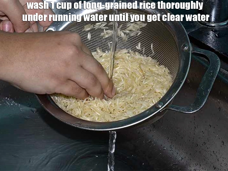 Step 1 – <p>To cook <strong>basmati rice</strong>, wash <span style="background-color:rgb(255,255,255);color:rgb(0,0,0);">1 cup </span><a href="https://www.tarladalal.com/glossary-long-grain-rice-basmati-chawal-basmati-rice-535i"><u>long grain rice (basmati chawal)</u></a> thoroughly …